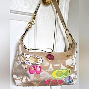 Coach Satin Graffiti Shoulder Bag